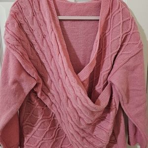 Criss Cross Cable Knit Sweater